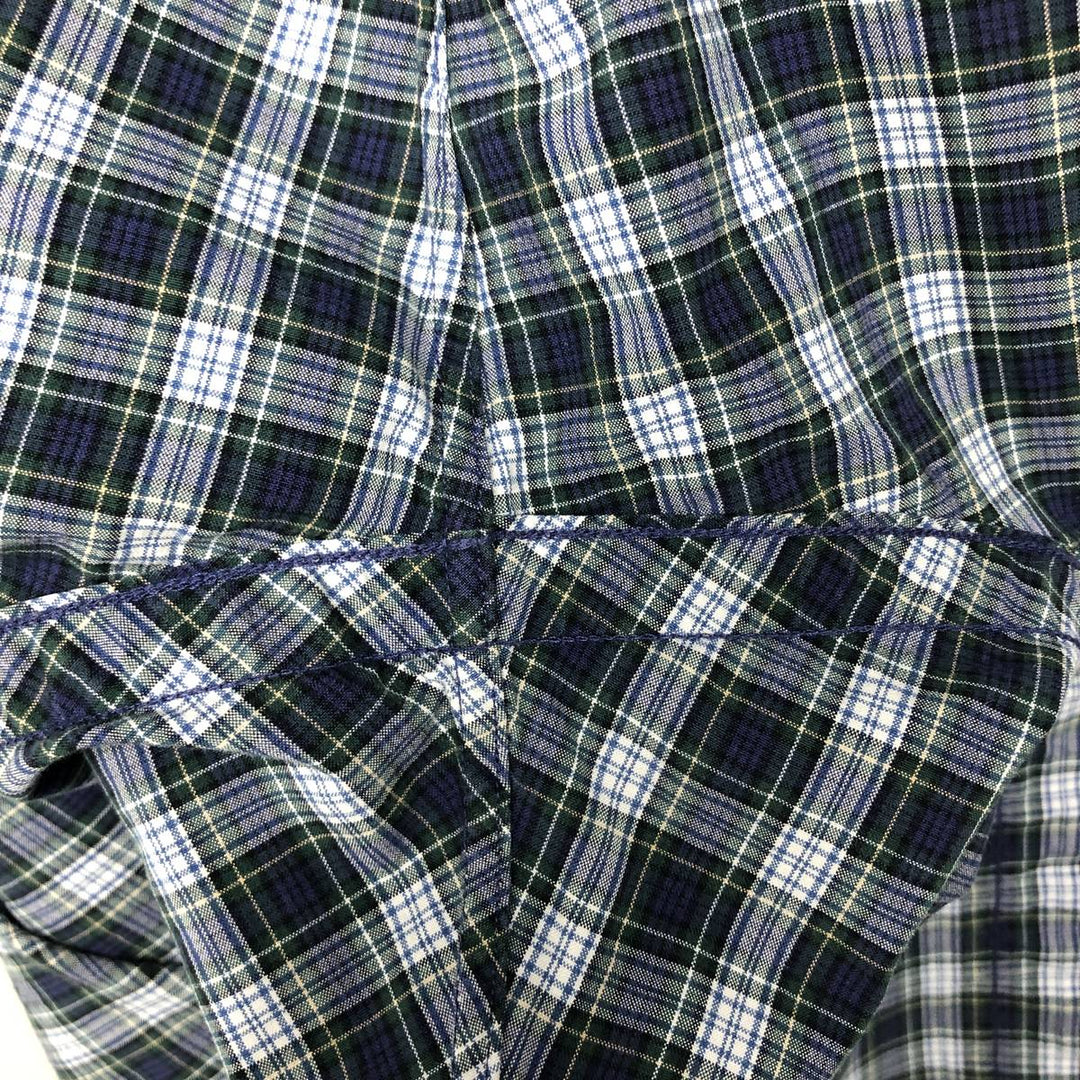 Ralph Lauren Classic Fit Long Sleeve Button Down Check Shirt Men's XL cotton blue type Vintage Second Hand