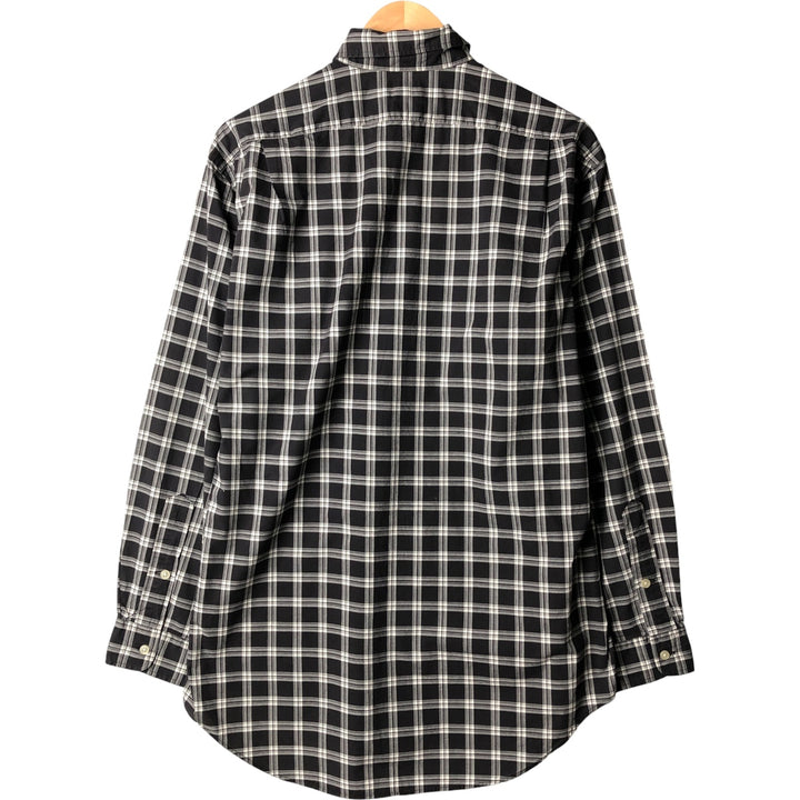 Ralph Lauren POLO GOLF Long sleeve cotton check shirt, men's size M cotton white type Vintage Second Hand