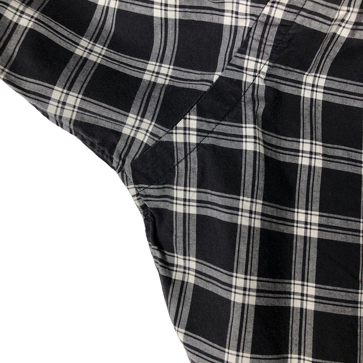 Ralph Lauren POLO GOLF Long sleeve cotton check shirt, men's size M cotton white type Vintage Second Hand