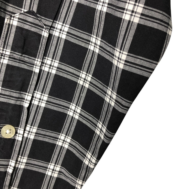 Ralph Lauren POLO GOLF Long sleeve cotton check shirt, men's size M cotton white type Vintage Second Hand