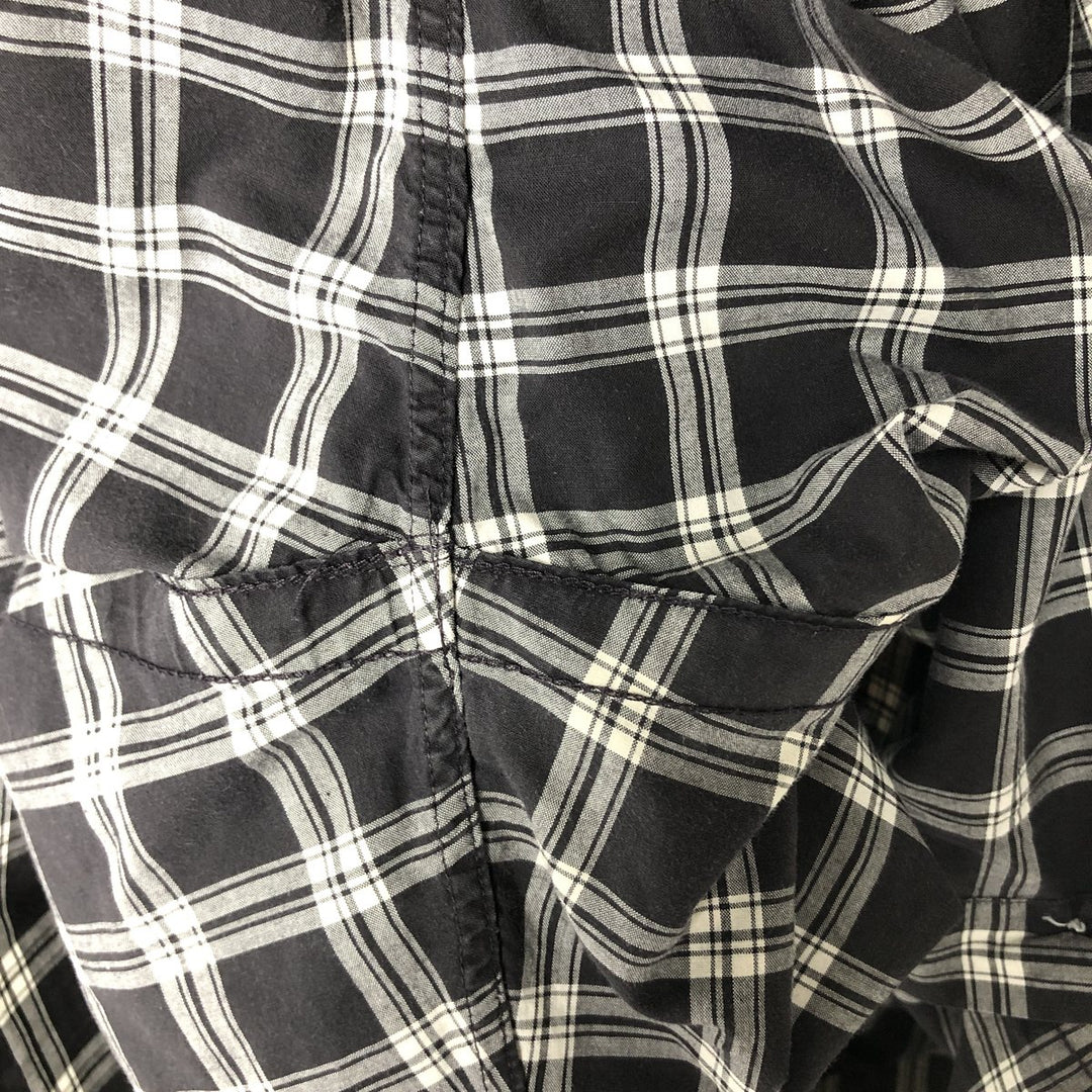 Ralph Lauren POLO GOLF Long sleeve cotton check shirt, men's size M cotton white type Vintage Second Hand