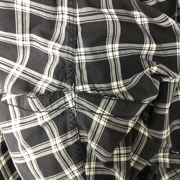 Ralph Lauren POLO GOLF Long sleeve cotton check shirt, men's size M cotton white type Vintage Second Hand