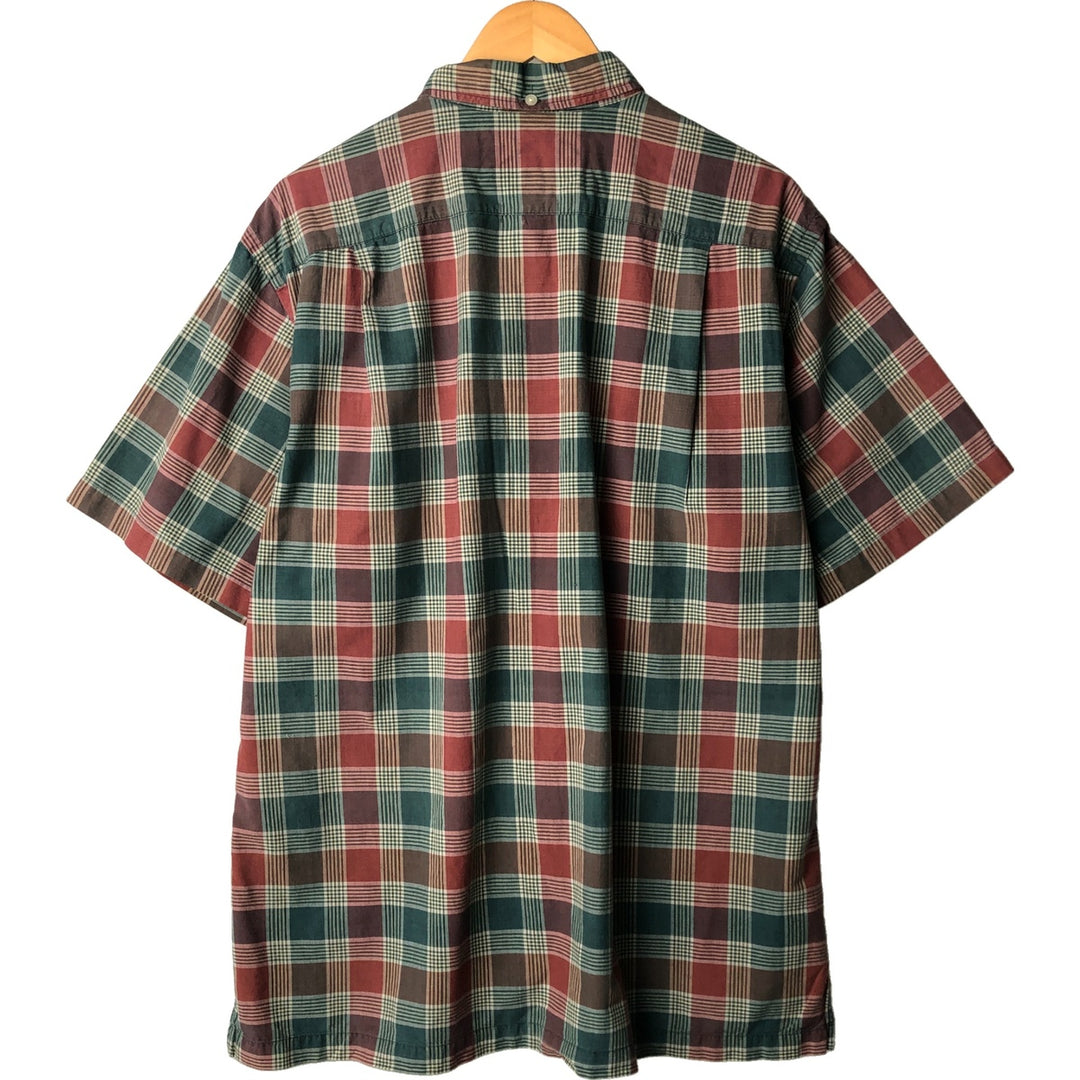 90'S Ralph Lauren SPORTMAN short sleeve button down check shirt men's size L box shirt vintage cotton red type Vintage Second Hand