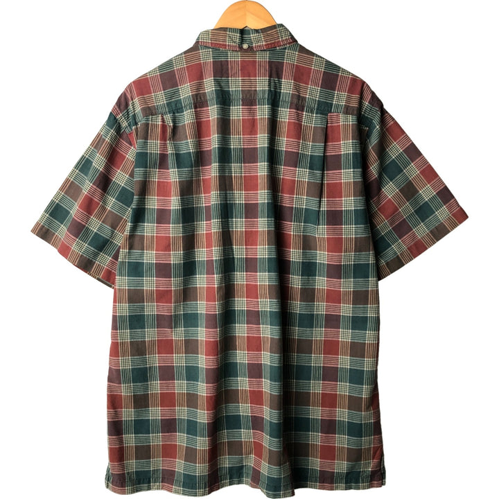 90'S Ralph Lauren SPORTMAN short sleeve button down check shirt men's size L box shirt vintage cotton red type Vintage Second Hand