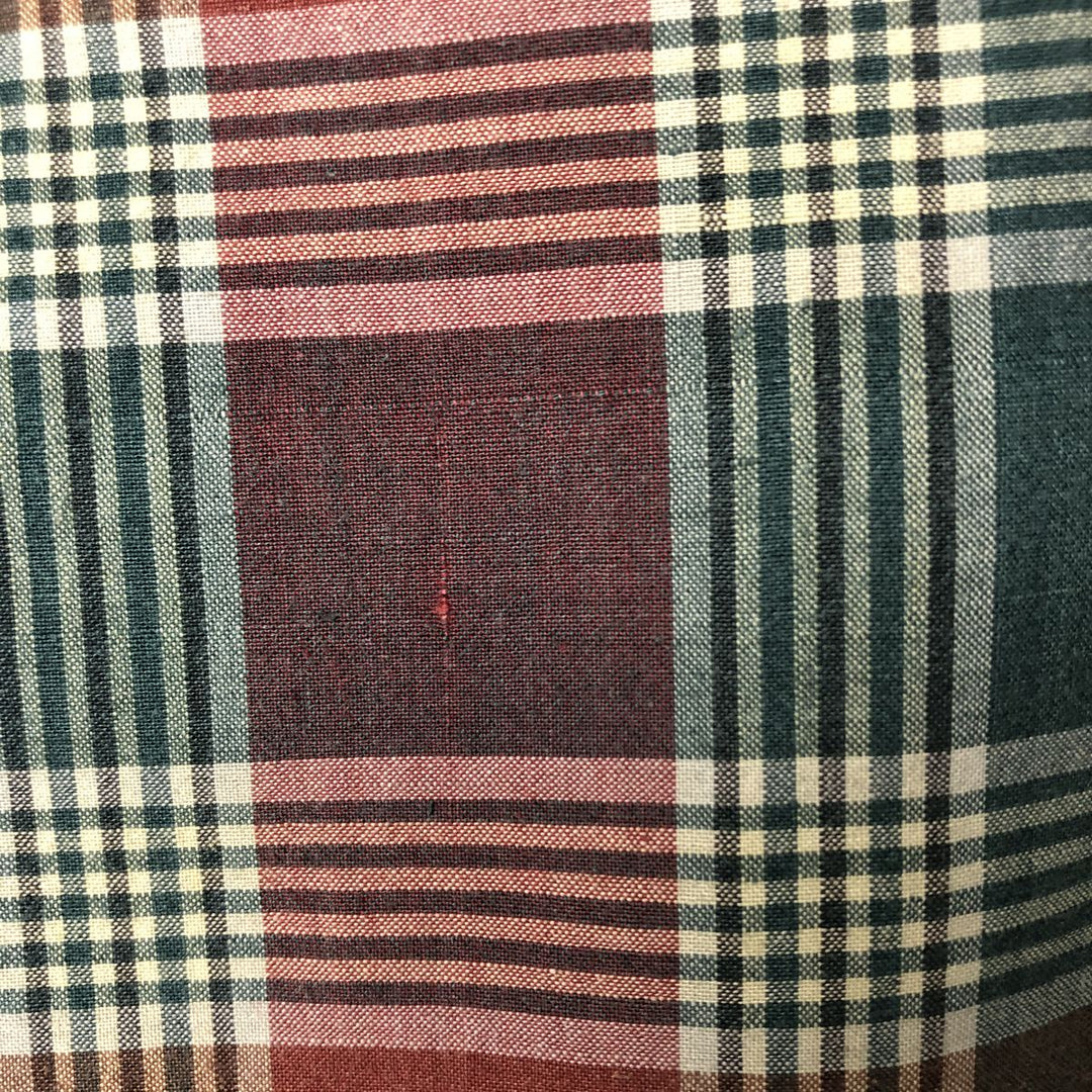 90'S Ralph Lauren SPORTMAN short sleeve button down check shirt men's size L box shirt vintage cotton red type Vintage Second Hand