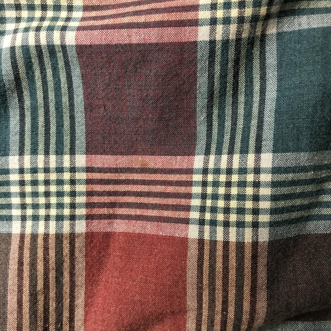 90'S Ralph Lauren SPORTMAN short sleeve button down check shirt men's size L box shirt vintage cotton red type Vintage Second Hand
