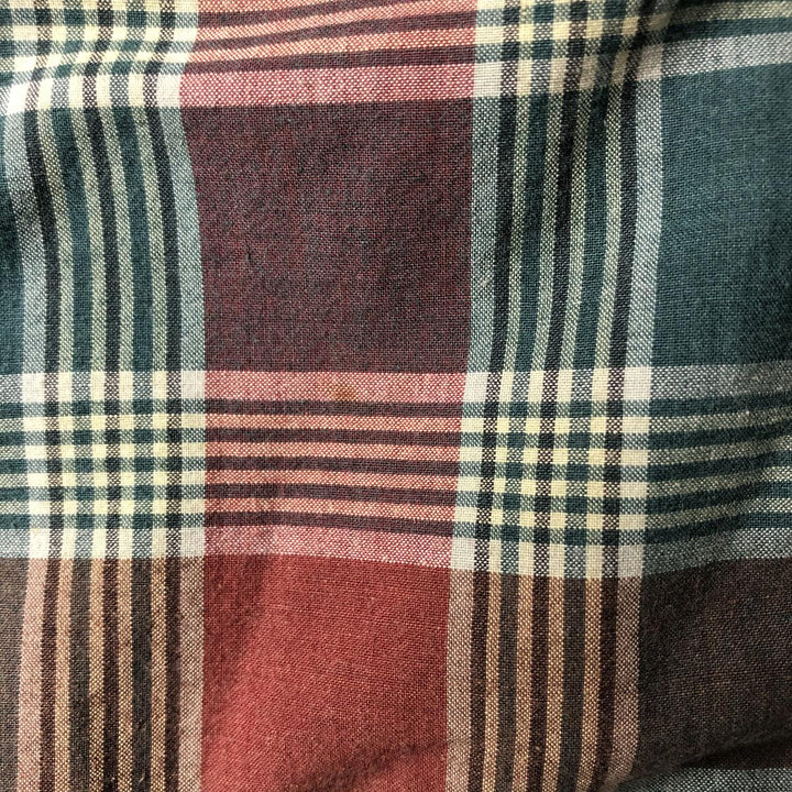 90'S Ralph Lauren SPORTMAN short sleeve button down check shirt men's size L box shirt vintage cotton red type Vintage Second Hand