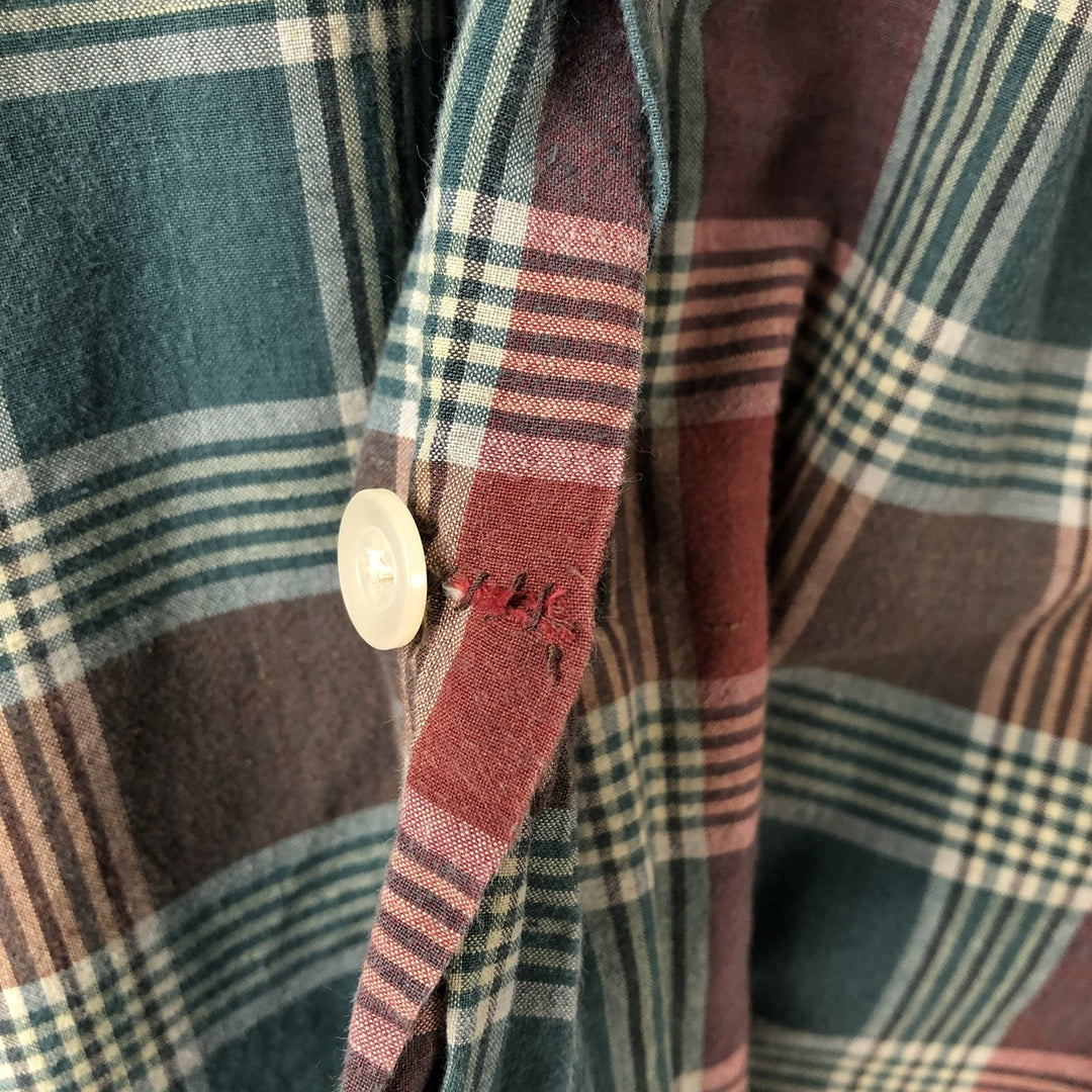 90'S Ralph Lauren SPORTMAN short sleeve button down check shirt men's size L box shirt vintage cotton red type Vintage Second Hand