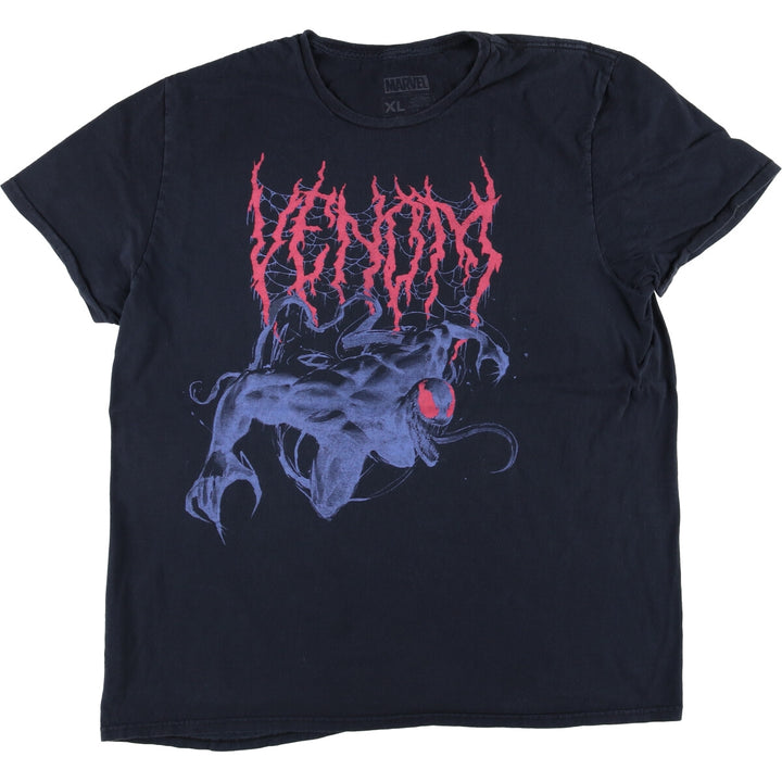 Marvel VENOM Character Print T-Shirt Men's XL cotton black type Vintage Second Hand