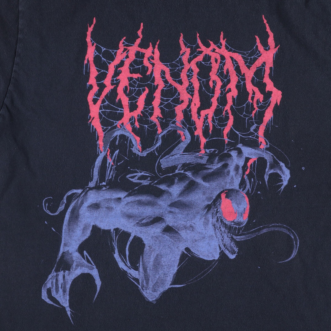 Marvel VENOM Character Print T-Shirt Men's XL cotton black type Vintage Second Hand