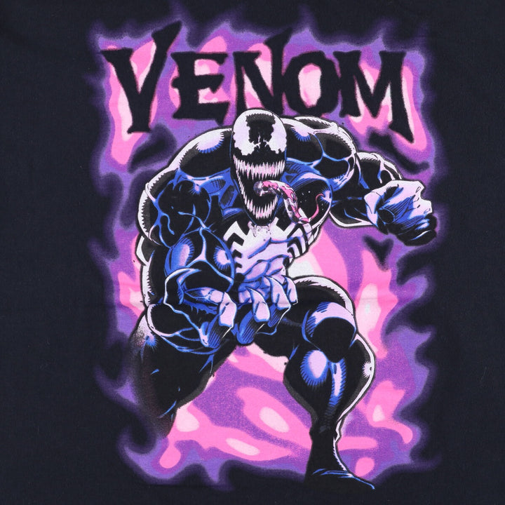 Marvel VENOM Character Print T-Shirt Men's XL cotton black type Vintage Second Hand