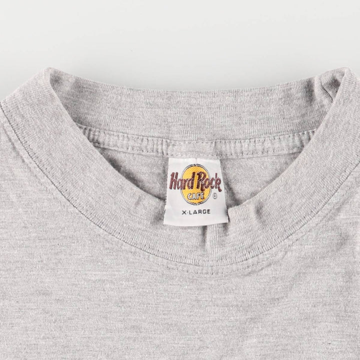Hard Rock Cafe HARD ROCK CAFE Advertising T-shirt Men's XL equivalent cotton gray type Vintage Second Hand