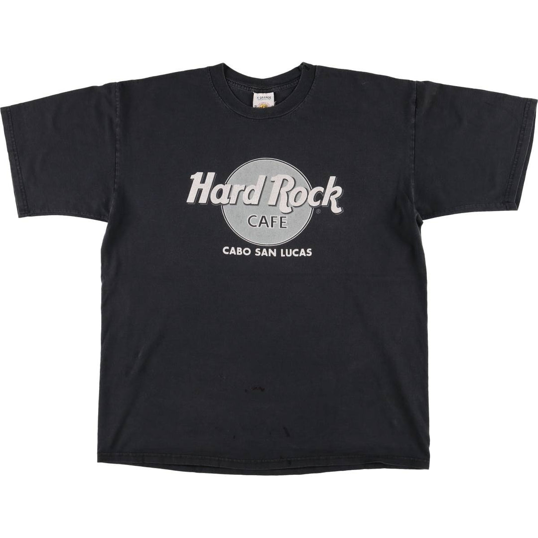 Hard Rock Cafe HARD ROCK CAFE Advertising T-shirt Men's XL equivalent unclear Charcoal Vintage Second Hand