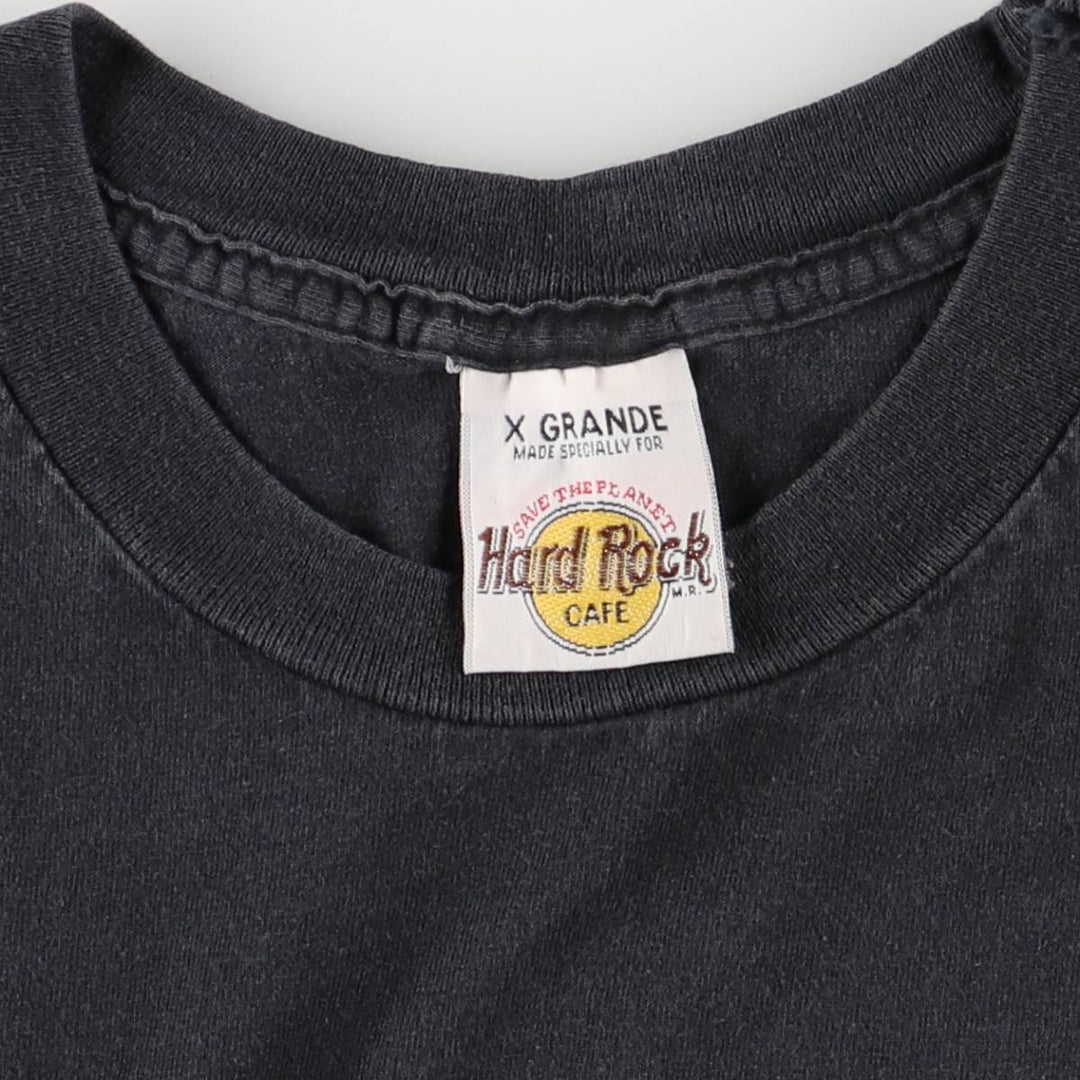 Hard Rock Cafe HARD ROCK CAFE Advertising T-shirt Men's XL equivalent unclear Charcoal Vintage Second Hand