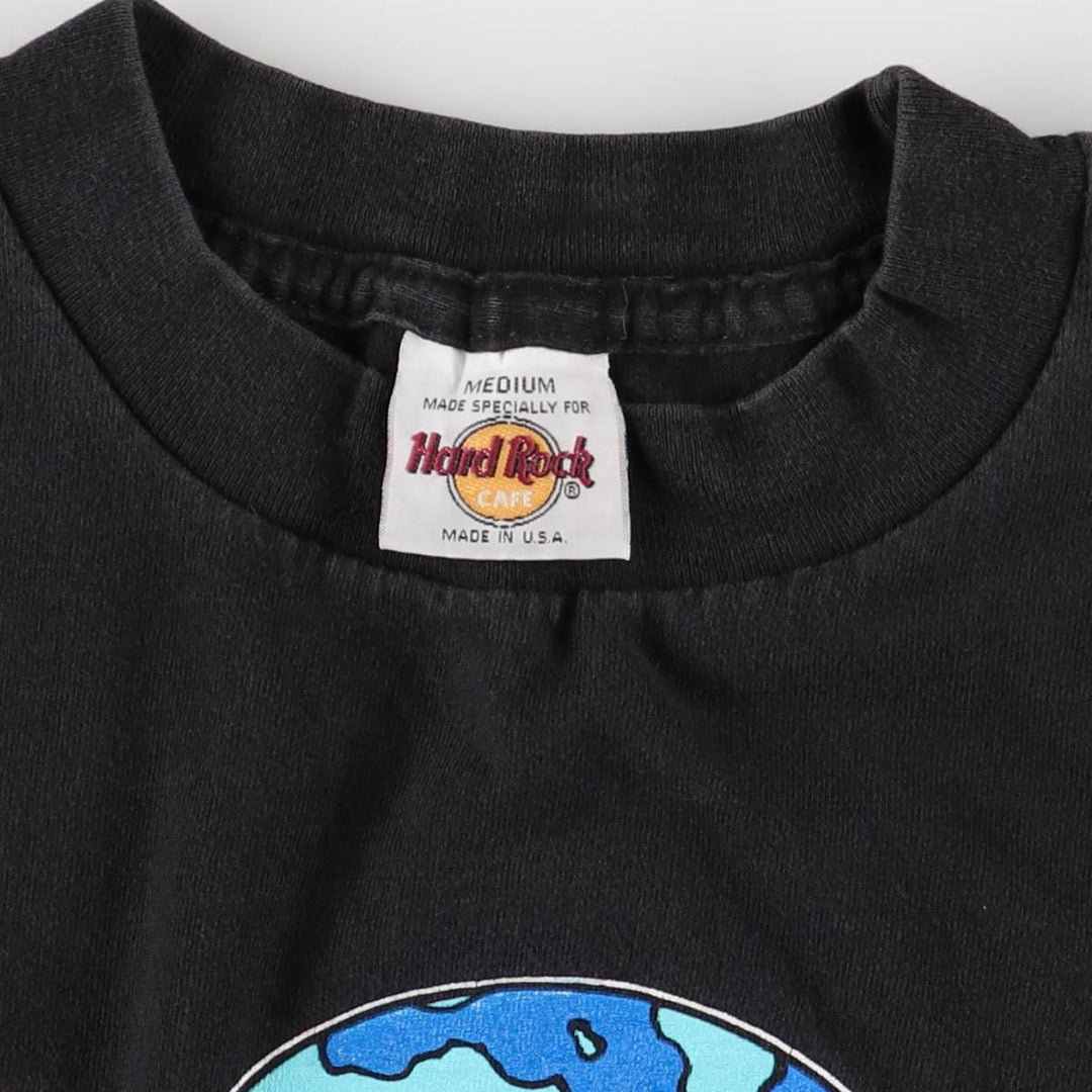 90'S HARD ROCK CAFE Hard Rock Cafe Advertising T-shirt Made in USA Men's M Vintage cotton black type Vintage Second Hand