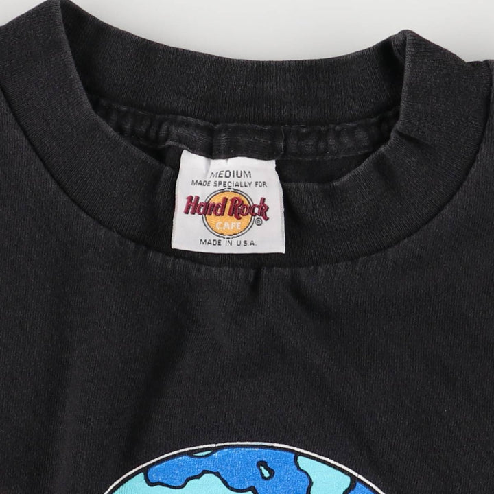 90'S HARD ROCK CAFE Hard Rock Cafe Advertising T-shirt Made in USA Men's M Vintage cotton black type Vintage Second Hand