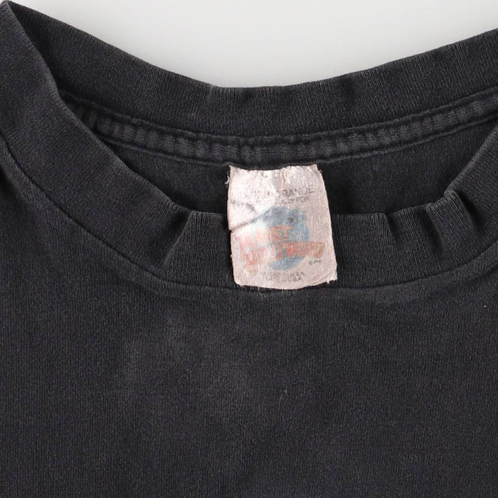 90'S PLANET HOLLYWOOD Advertising T-shirt, Made in USA, Men's L size, Vintage cotton Charcoal Vintage Second Hand