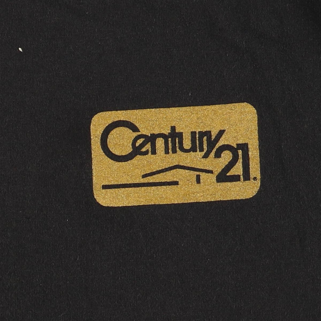90'S Fruit of the Loom CENTURY 21 Advertising T-shirt Made in USA Men's XL Vintage cotton black type Vintage Second Hand