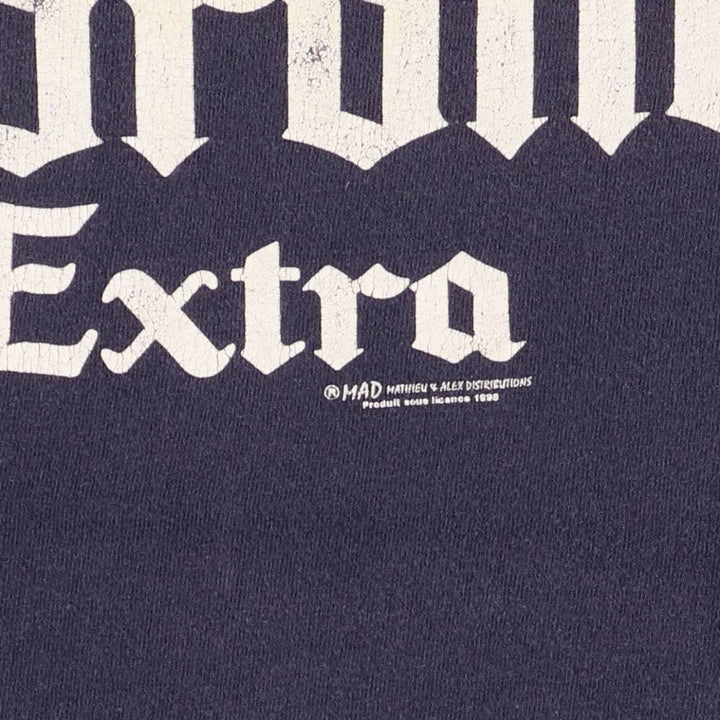 00'S Gildan CORONA EXTRA Advertising T-shirt, Men's XL cotton navy blue type Vintage Second Hand