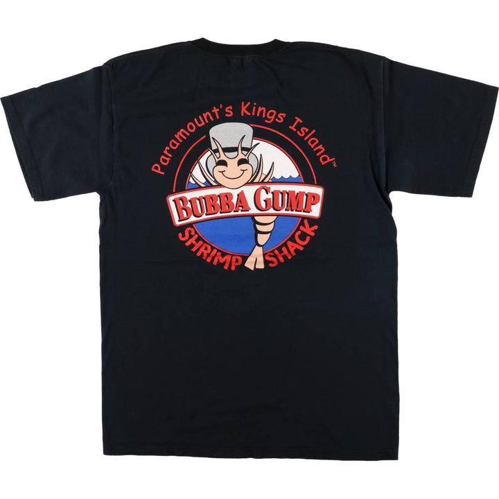 00'S Gildan Bubba Gump Shrimp Advertising T-shirt, Men's M size cotton black type Vintage Second Hand