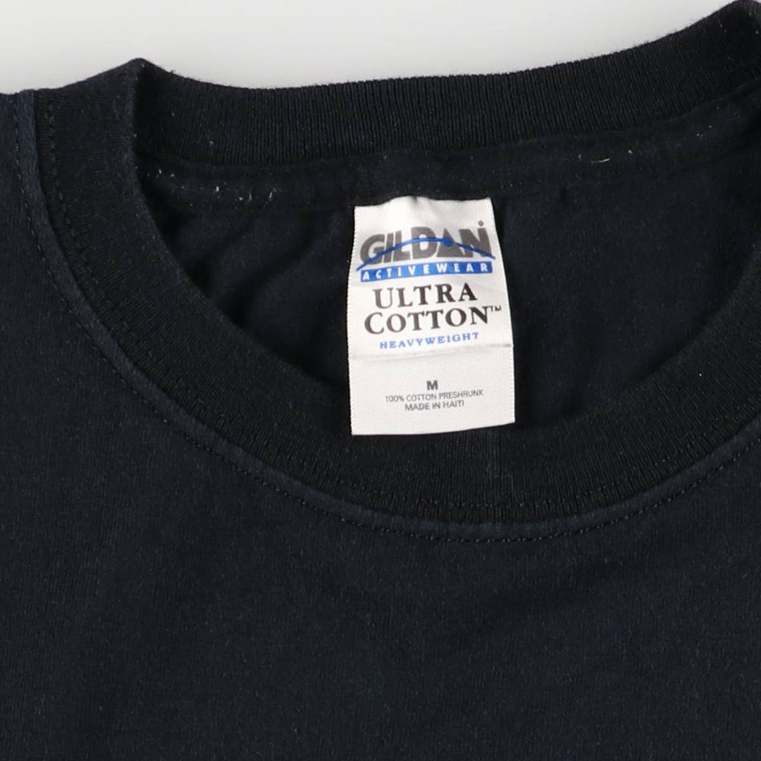 00'S Gildan Bubba Gump Shrimp Advertising T-shirt, Men's M size cotton black type Vintage Second Hand
