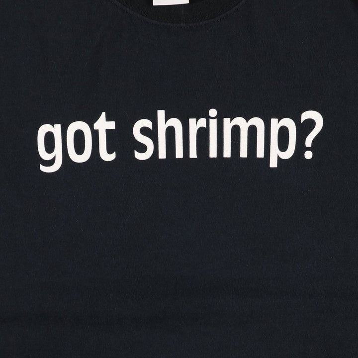 00'S Gildan Bubba Gump Shrimp Advertising T-shirt, Men's M size cotton black type Vintage Second Hand