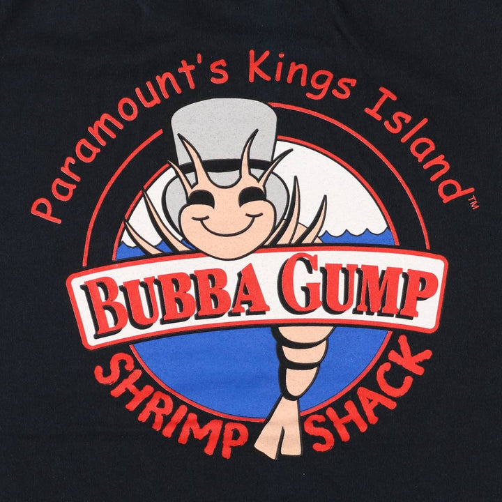 00'S Gildan Bubba Gump Shrimp Advertising T-shirt, Men's M size cotton black type Vintage Second Hand