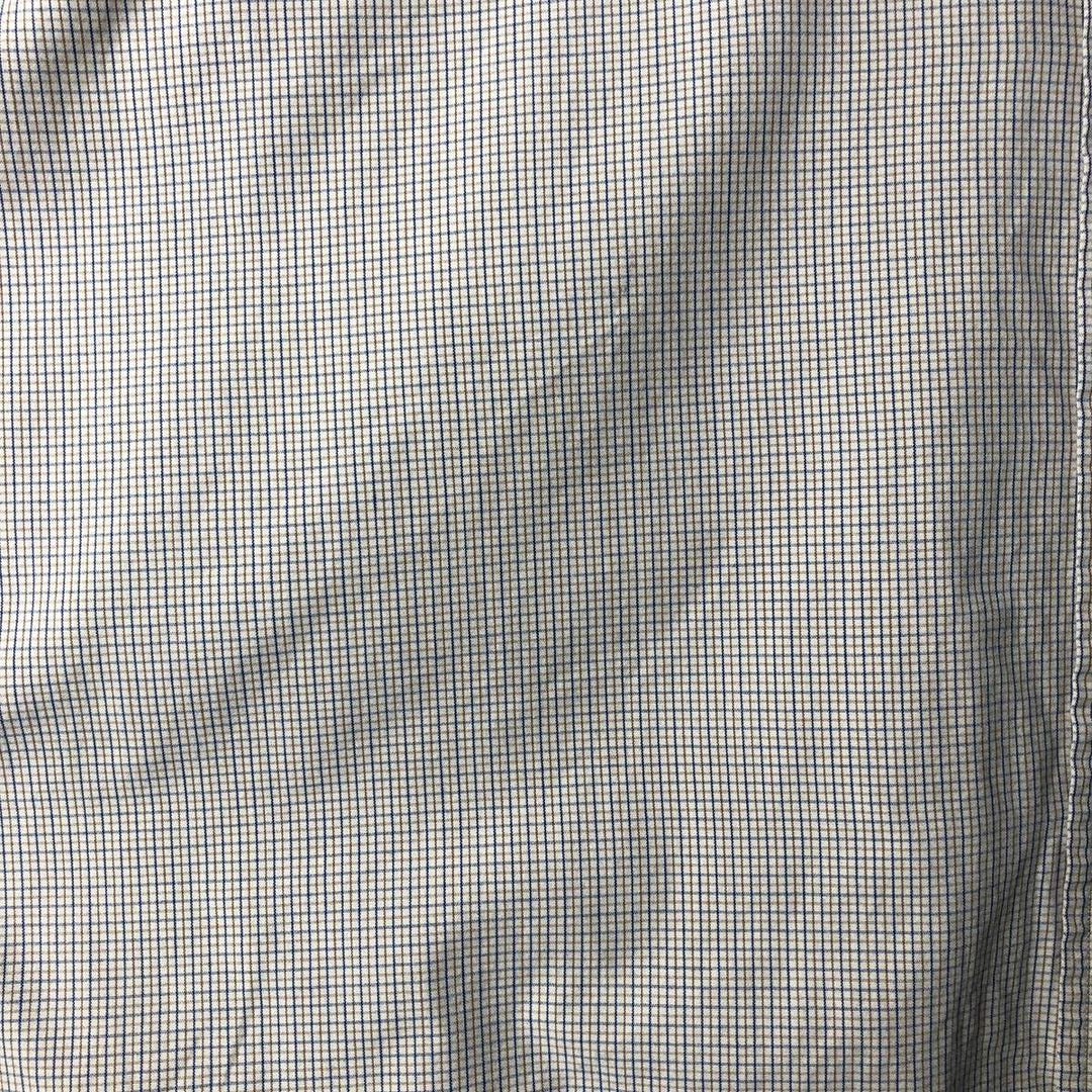 Ralph Lauren BLAKE long sleeve button down check shirt, men's size L cotton Beige type Vintage Second Hand