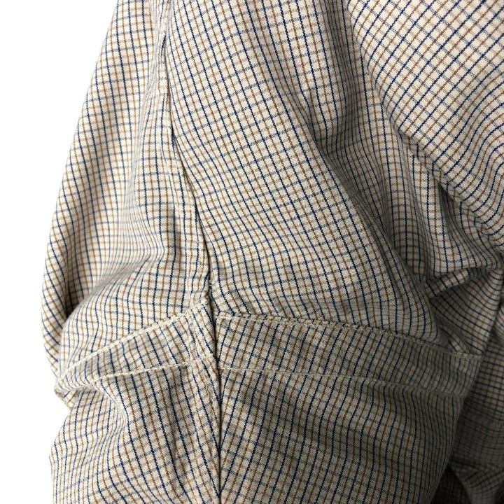 Ralph Lauren BLAKE long sleeve button down check shirt, men's size L cotton Beige type Vintage Second Hand