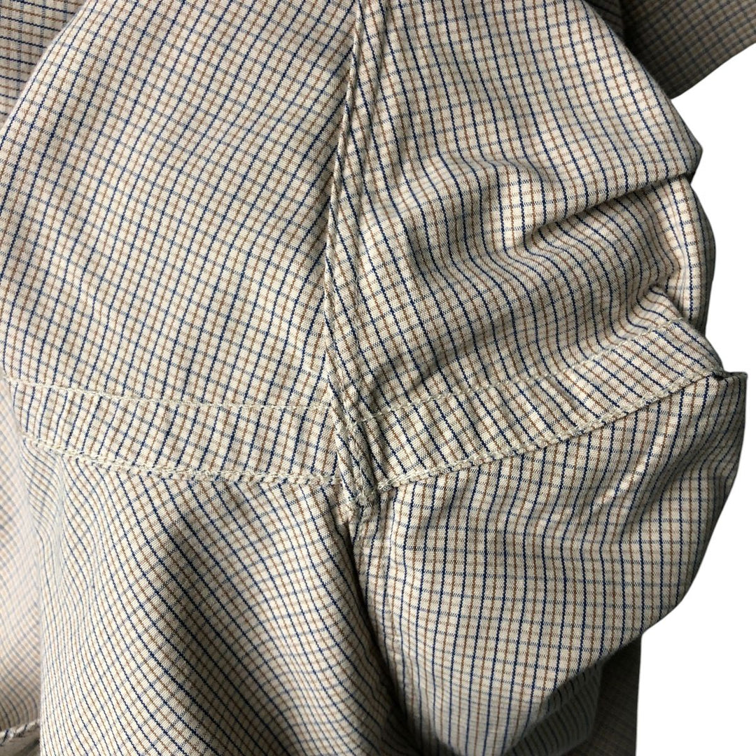 Ralph Lauren BLAKE long sleeve button down check shirt, men's size L cotton Beige type Vintage Second Hand
