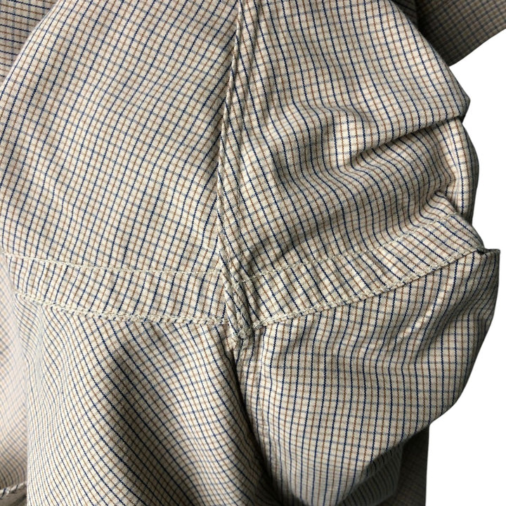 Ralph Lauren BLAKE long sleeve button down check shirt, men's size L cotton Beige type Vintage Second Hand
