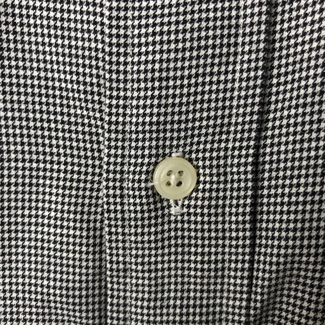 Ralph Lauren YARMOUTH Long Sleeve Button-Down Check Shirt, Men's Size L cotton black type Vintage Second Hand