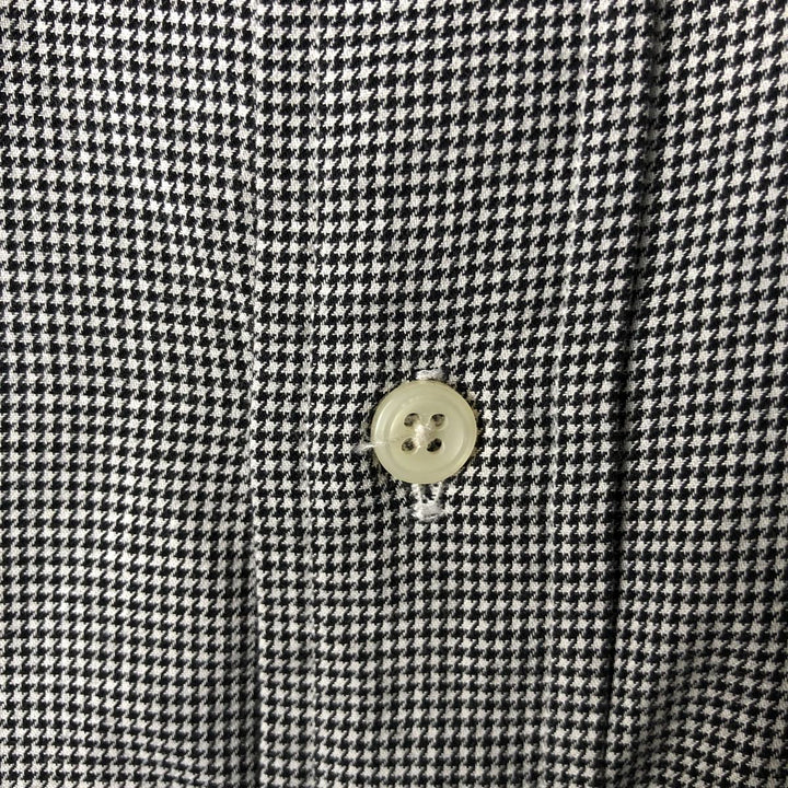 Ralph Lauren YARMOUTH Long Sleeve Button-Down Check Shirt, Men's Size L cotton black type Vintage Second Hand