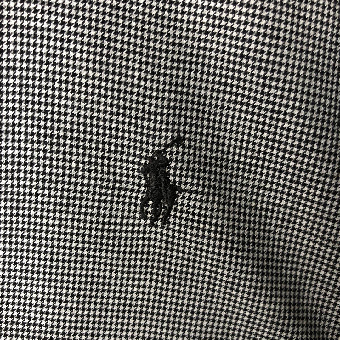 Ralph Lauren YARMOUTH Long Sleeve Button-Down Check Shirt, Men's Size L cotton black type Vintage Second Hand