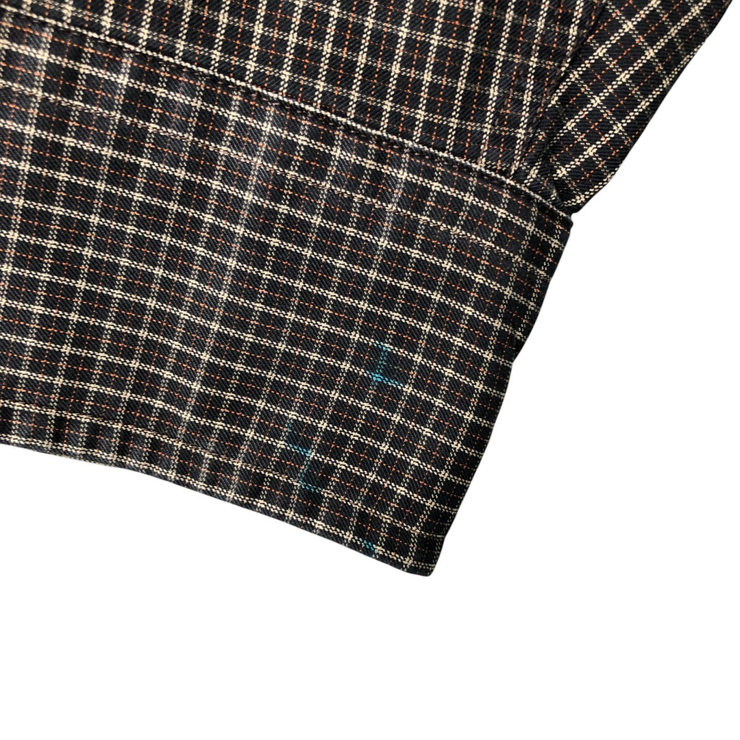 Brooks Brothers ESTABLISHED 1818 Long Sleeve Button-Down Check Shirt, Men's Size L cotton black type Vintage Second Hand