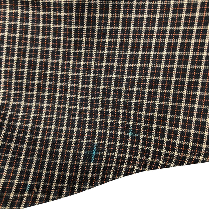 Brooks Brothers ESTABLISHED 1818 Long Sleeve Button-Down Check Shirt, Men's Size L cotton black type Vintage Second Hand