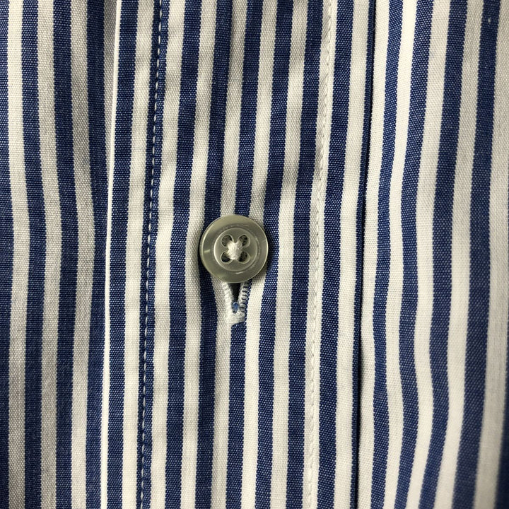 80s-90'S Brooks Brothers MAKERS Long Sleeve Button-Down Striped Shirt Made in USA Men's Size L Vintage cotton white type Vintage Second Hand