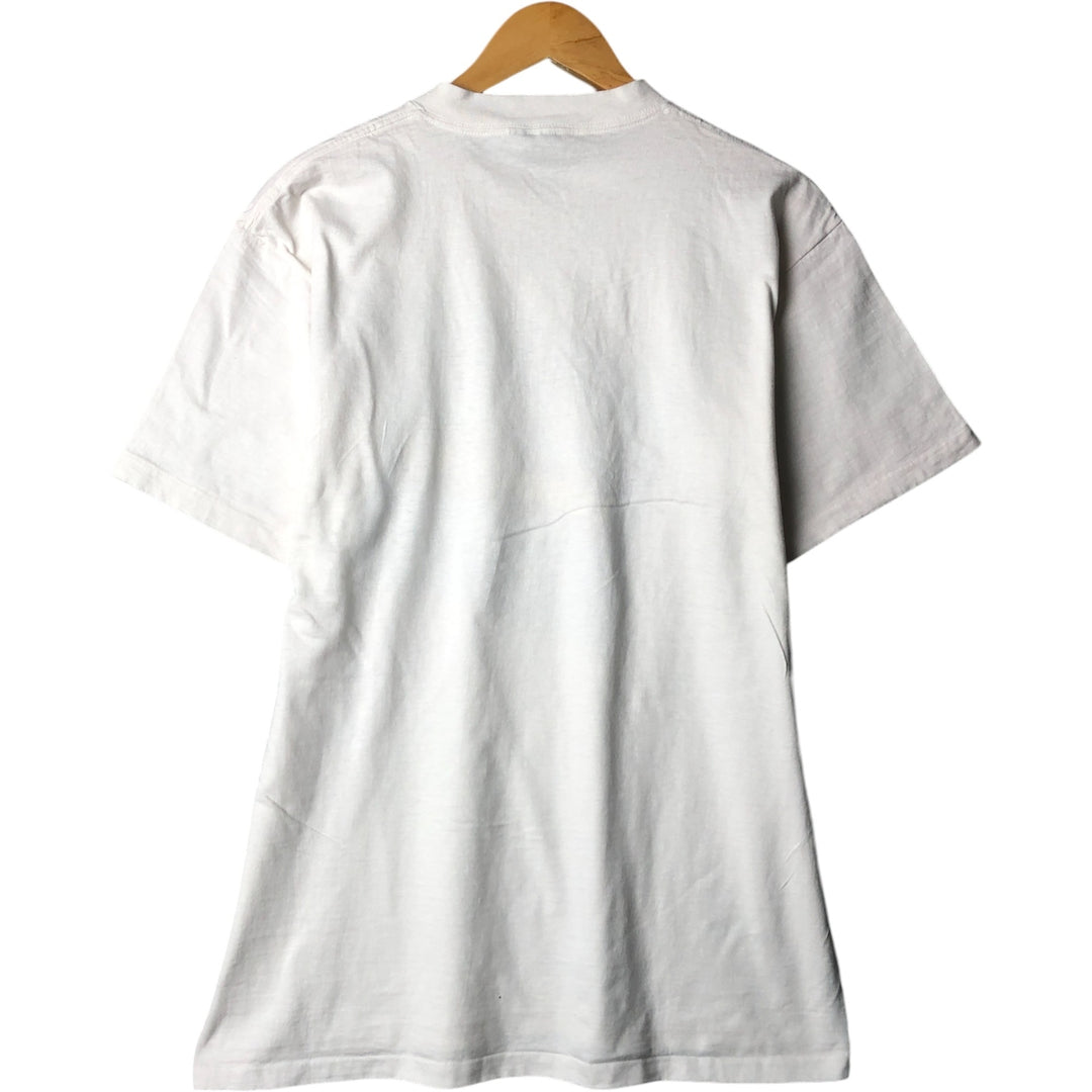 90'S ONEITA TROJAN Advertising T-shirt, Men's L size, Vintage cotton white type Vintage Second Hand