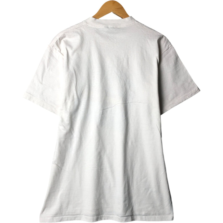 90'S ONEITA TROJAN Advertising T-shirt, Men's L size, Vintage cotton white type Vintage Second Hand