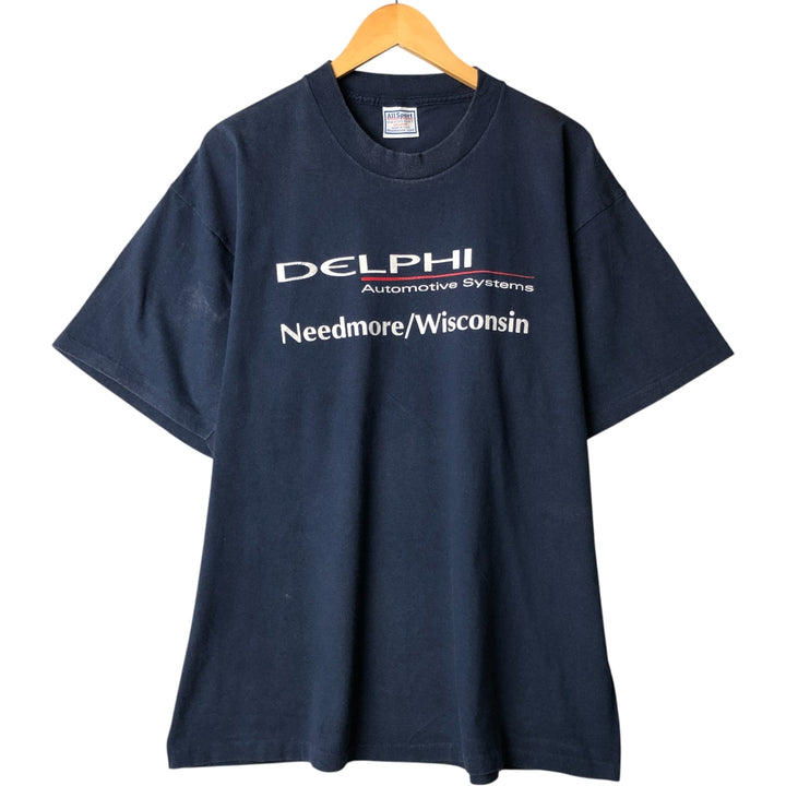 90'S ALL SPORT Delphi Corporation Delphi UAW Advertising T-shirt Men's XL Vintage cotton navy blue type Vintage Second Hand