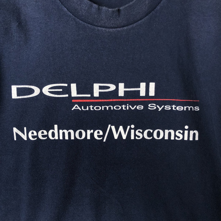 90'S ALL SPORT Delphi Corporation Delphi UAW Advertising T-shirt Men's XL Vintage cotton navy blue type Vintage Second Hand
