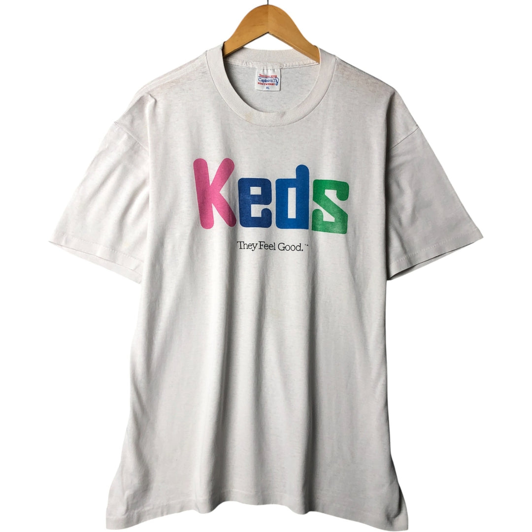 90'S Tennessee River Keds Advertising T-shirt Made in USA Men's XL Vintage polyester gray type Vintage Second Hand