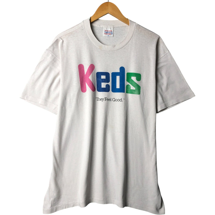 90'S Tennessee River Keds Advertising T-shirt Made in USA Men's XL Vintage polyester gray type Vintage Second Hand