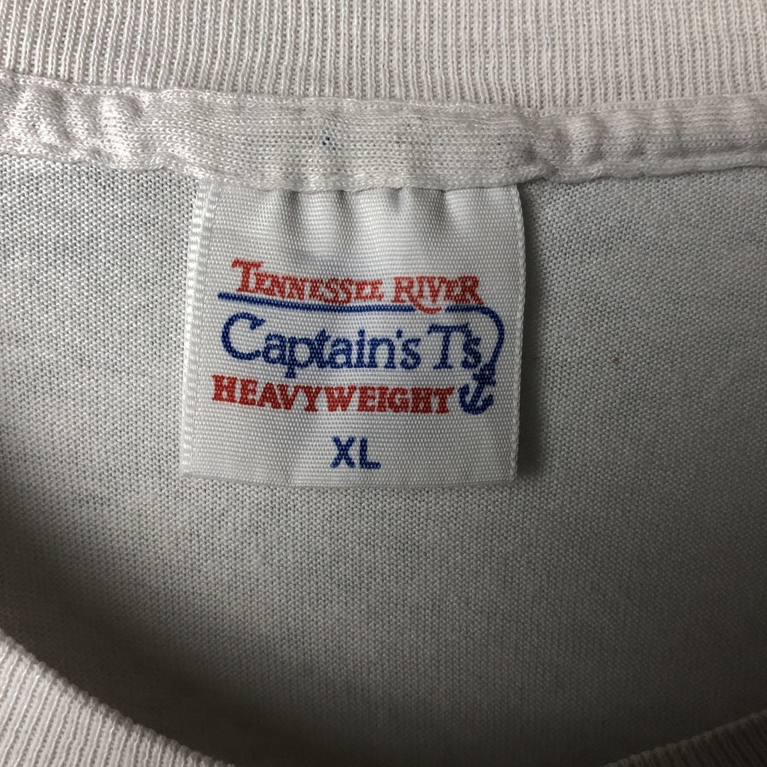 90'S Tennessee River Keds Advertising T-shirt Made in USA Men's XL Vintage polyester gray type Vintage Second Hand