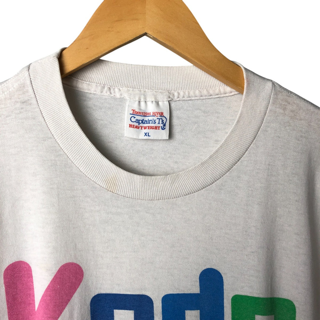 90'S Tennessee River Keds Advertising T-shirt Made in USA Men's XL Vintage polyester gray type Vintage Second Hand