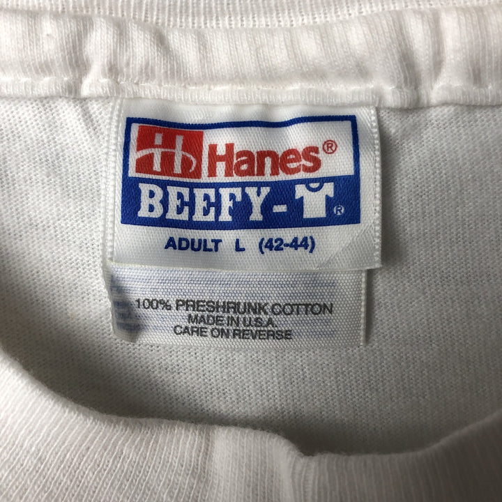 Vintage 90'S Hanes 3COM Advertising T-Shirt, Made in USA, Men's Size L cotton white type Vintage Second Hand