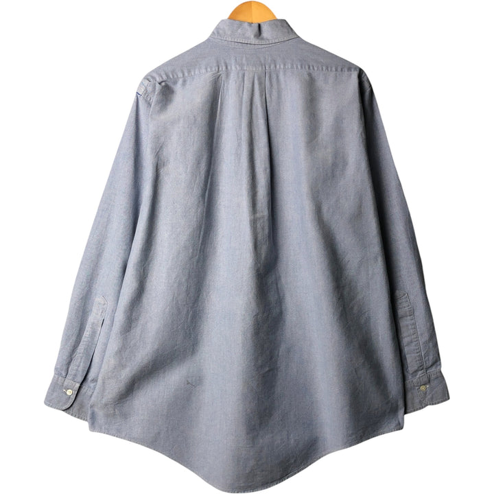 Brooks Brothers long sleeve button down shirt made in USA, size L for men Supima Cotton Blue type light blue Vintage Second Hand