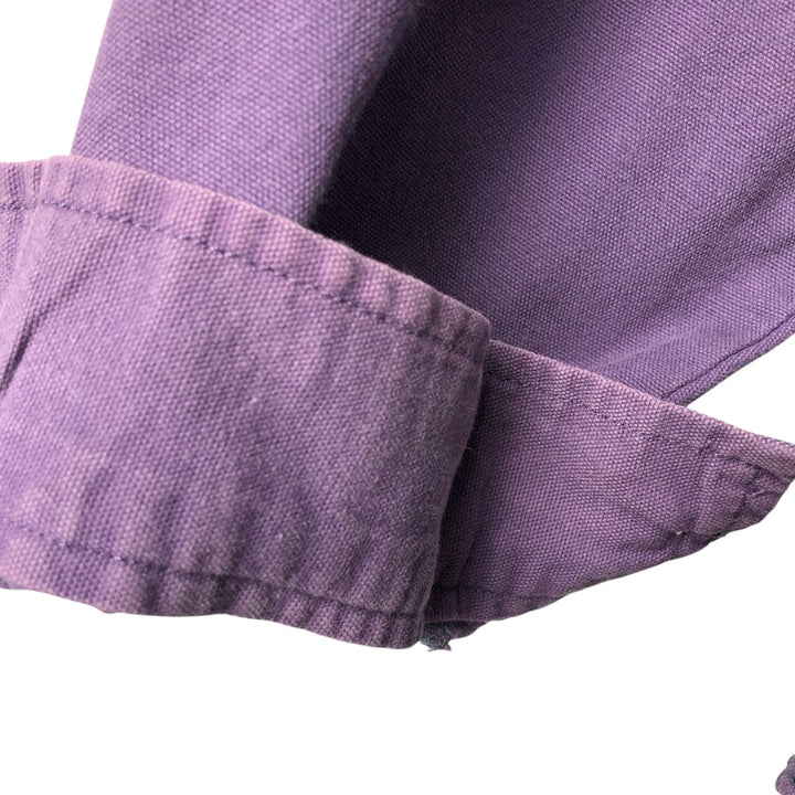 Vintage 80s-90'S LLBean half-button pullover long-sleeve cotton shirt, size M, men's cotton green type Vintage Second Hand