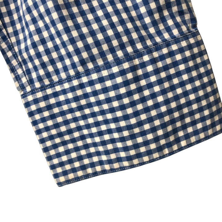 Ralph Lauren POLO by Ralph Lauren Gingham Check Long Sleeve Western Shirt, Men's XXL cotton white type Vintage Second Hand