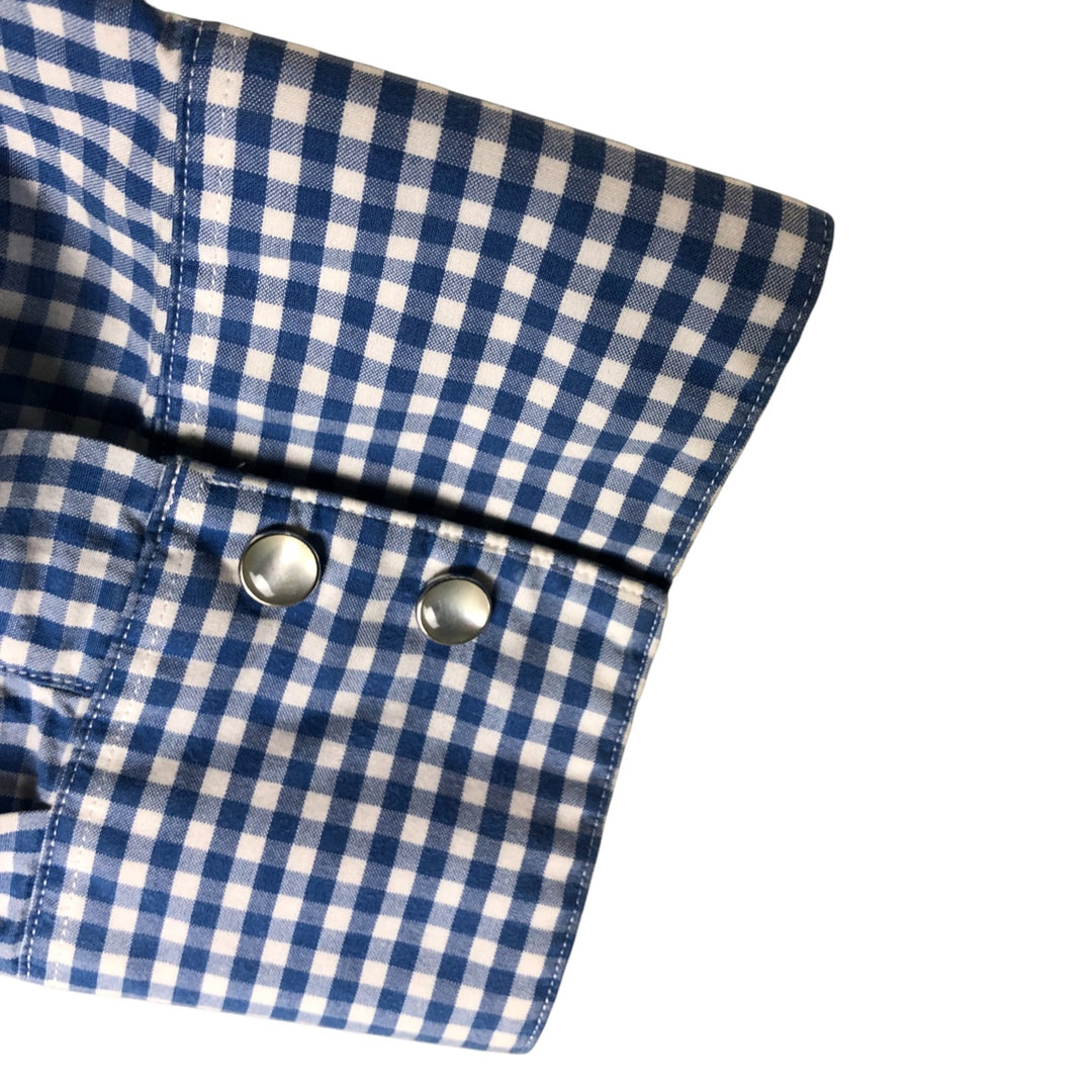 Ralph Lauren POLO by Ralph Lauren Gingham Check Long Sleeve Western Shirt, Men's XXL cotton white type Vintage Second Hand
